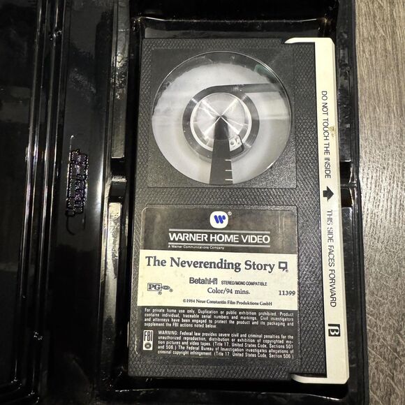 Vintage 1984 The NeverEnding Story Betamax Beta Hi-Fi Tape Warner Home Video - Picture 8 of 13
